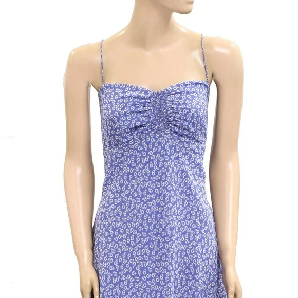 Urban Outfitter UO Scarlett Ruffle Midi Dress Smocked Cami Floral XL New 280033 - Picture 4 of 7